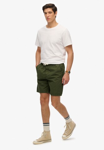 Superdry Regular Broek 'Essentials' in Groen