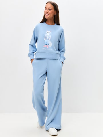 Regular Pantalon 'Palazzo Trousers' Cat e Lolette en bleu : devant