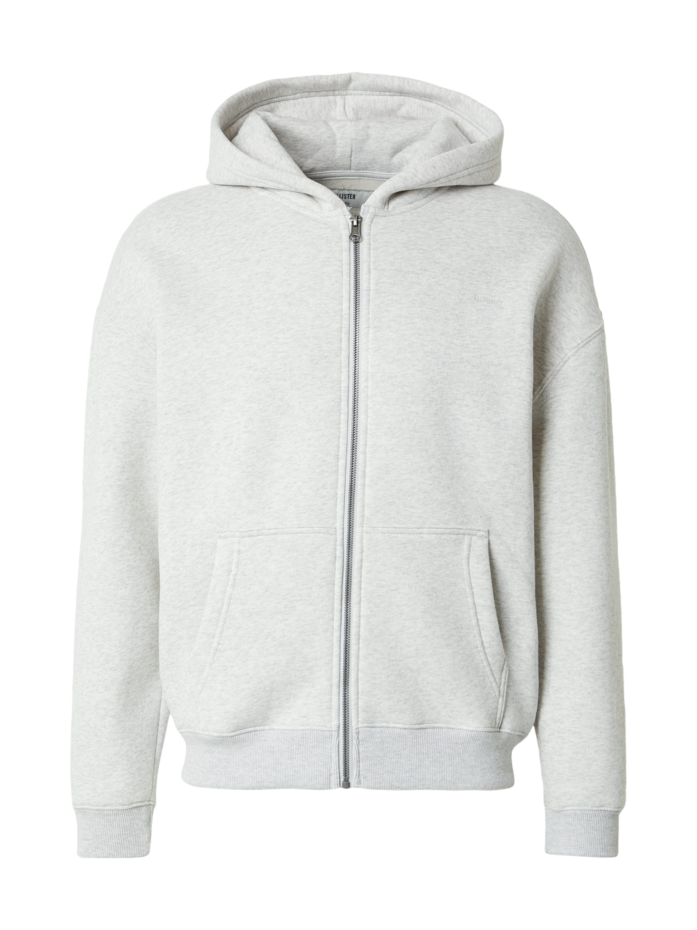 HOLLISTER Ζακέτα φούτερ σε γκρι: μπροστά