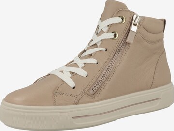 ARA High-Top Sneakers in Beige: front