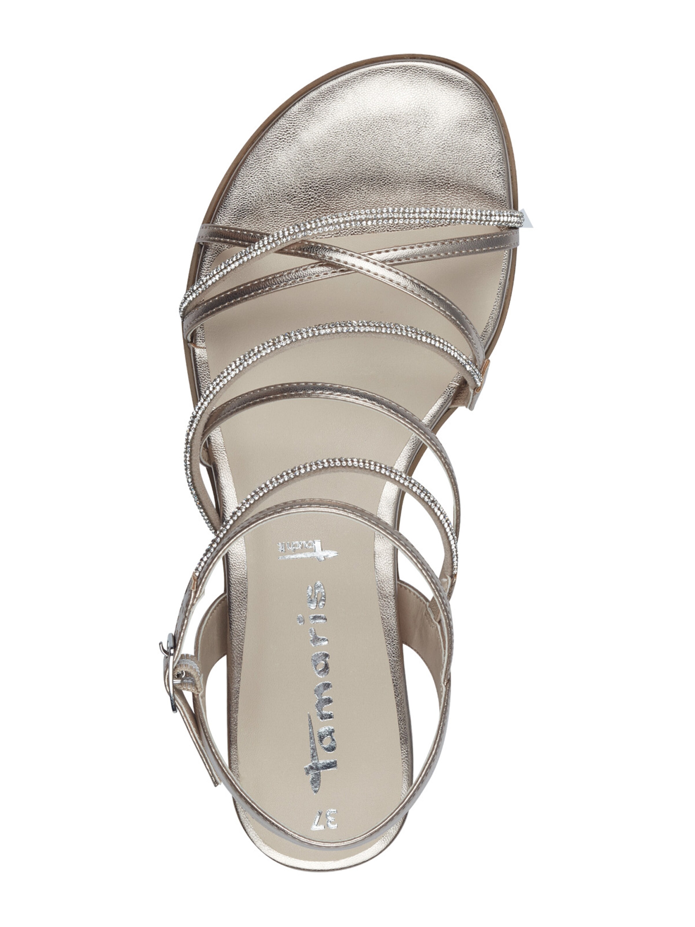 Sandales à lanières Tamaris en or