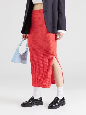 PIECES - Falda 'PCRILEY' en rojo: frente