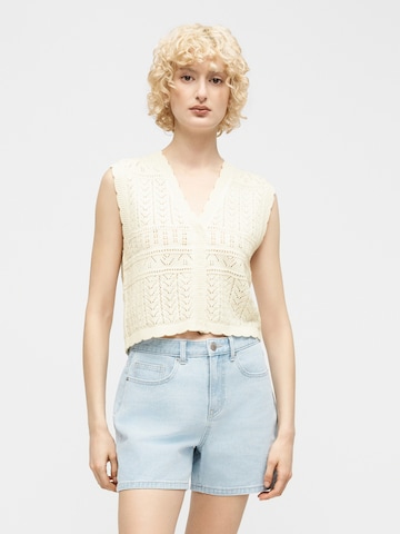 ONLY - Chaleco de punto en blanco: frente