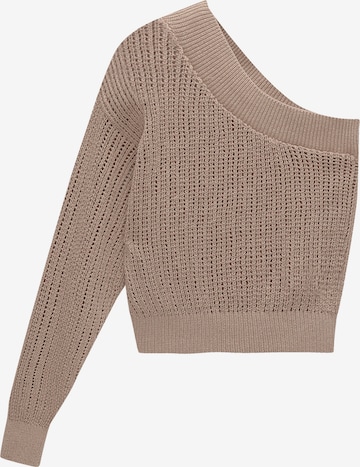 Pull&Bear Sweter w kolorze brązowy: przód