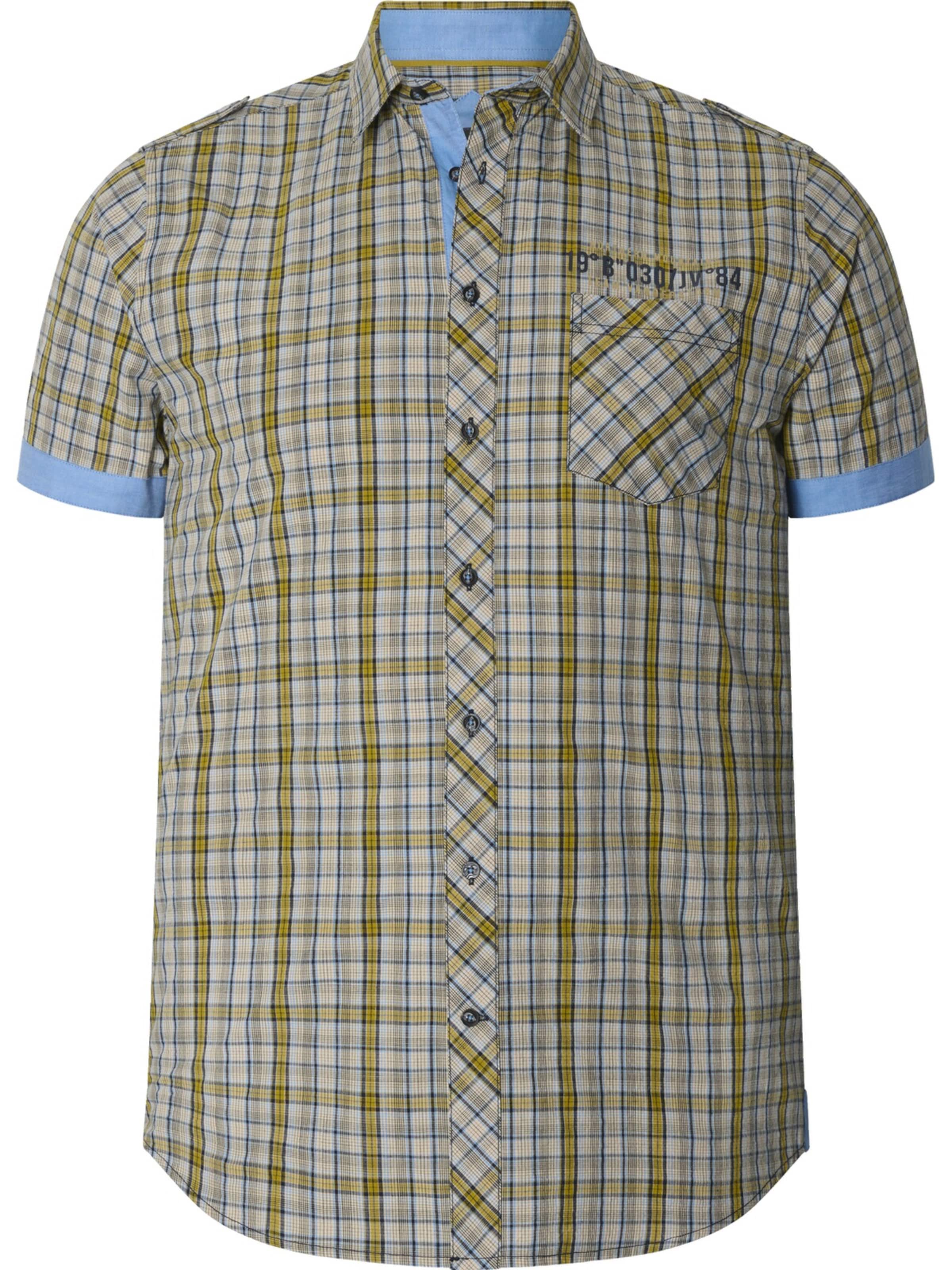 Jan Vanderstorm Button Up Shirt 'Mainer' in Beige / Dark beige / Blue, Item view