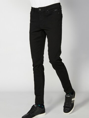 KOROSHI Skinny Jeans in Schwarz