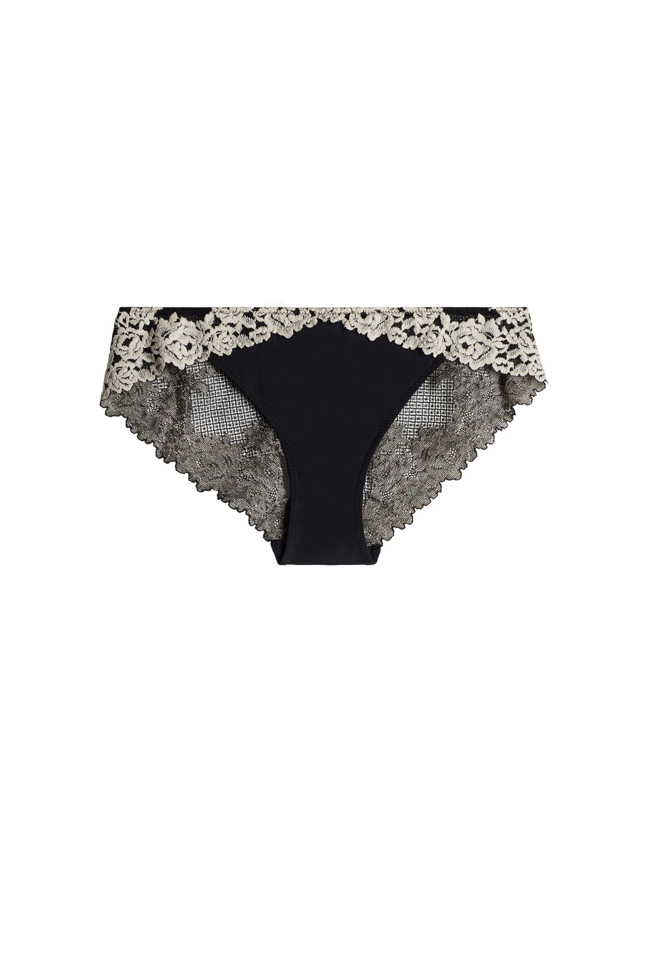 INTIMISSIMI Slip 'Pretty Flowers' in Schwarz: Vorderseite