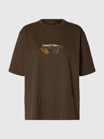 SELECTED - Camiseta en marrón