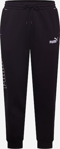 PUMA Zúžený Sportovní kalhoty 'Power' – černá: přední strana