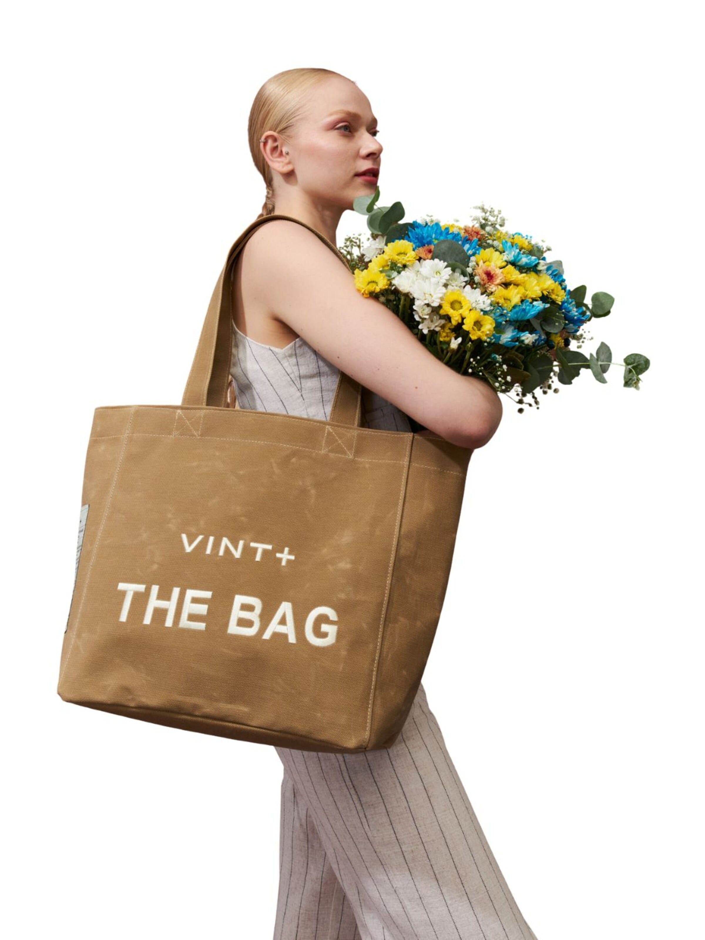 VINT+ Shopper 'Tote Bag Big' in Beige