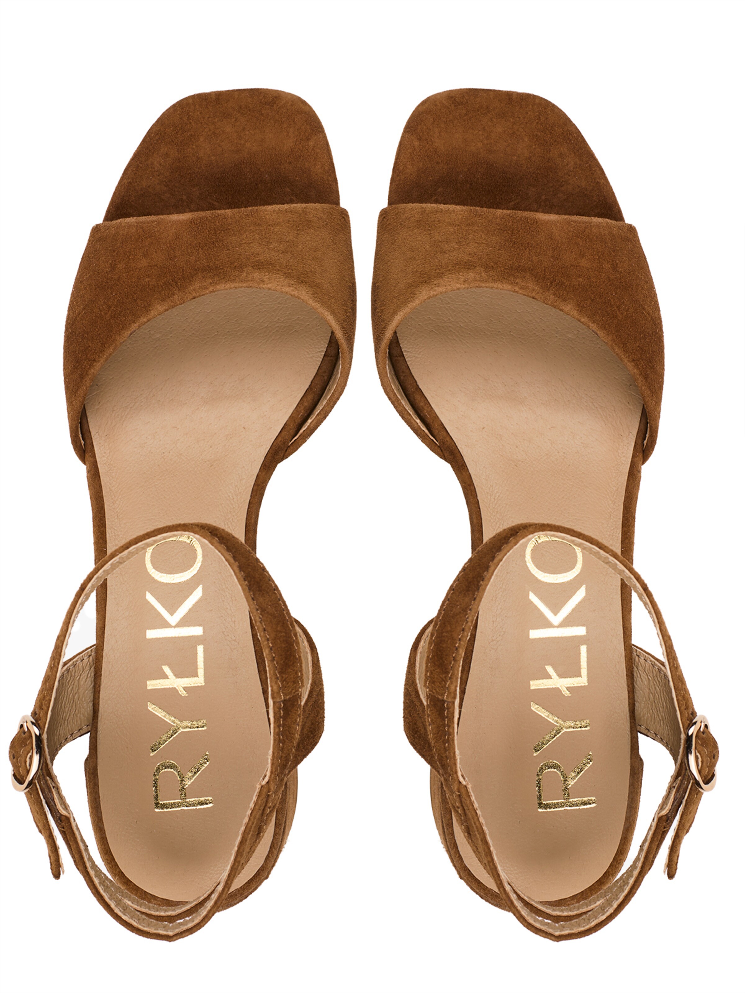 Sandales à lanières RYŁKO en marron