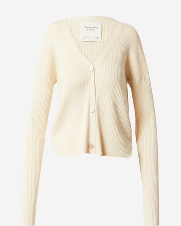 Cardigan Abercrombie & Fitch en beige : devant