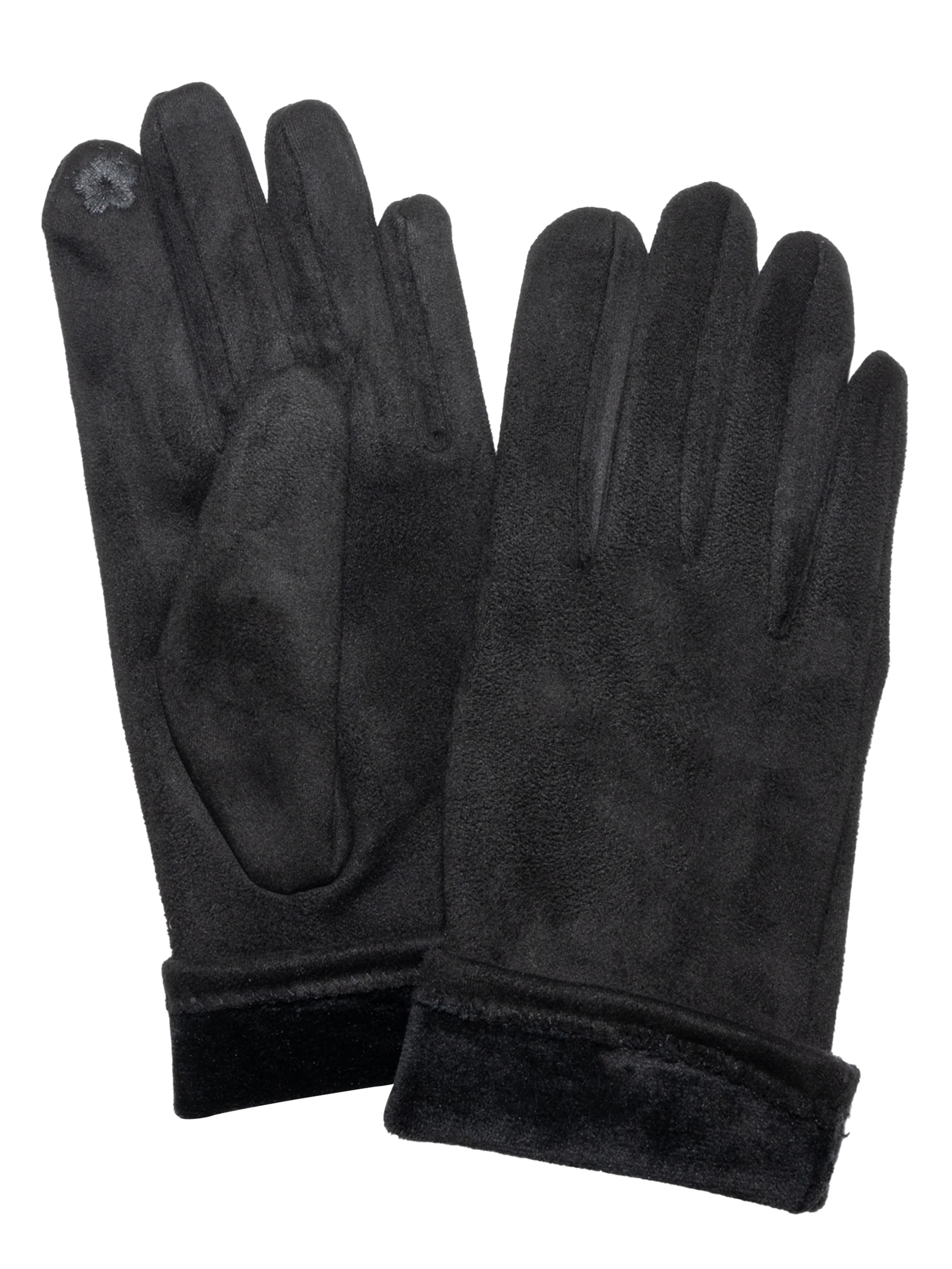 Seasons of April Fingerhandschuh 'Thea' in Schwarz: Vorderseite