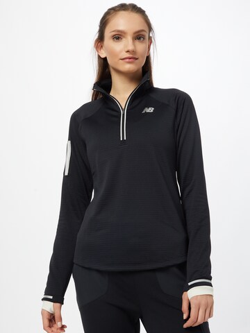 new balance Athletic Sweatshirt 'Heat Grid' in Black: front
