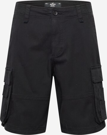 HOLLISTER Regular Cargo Pants in Black: front