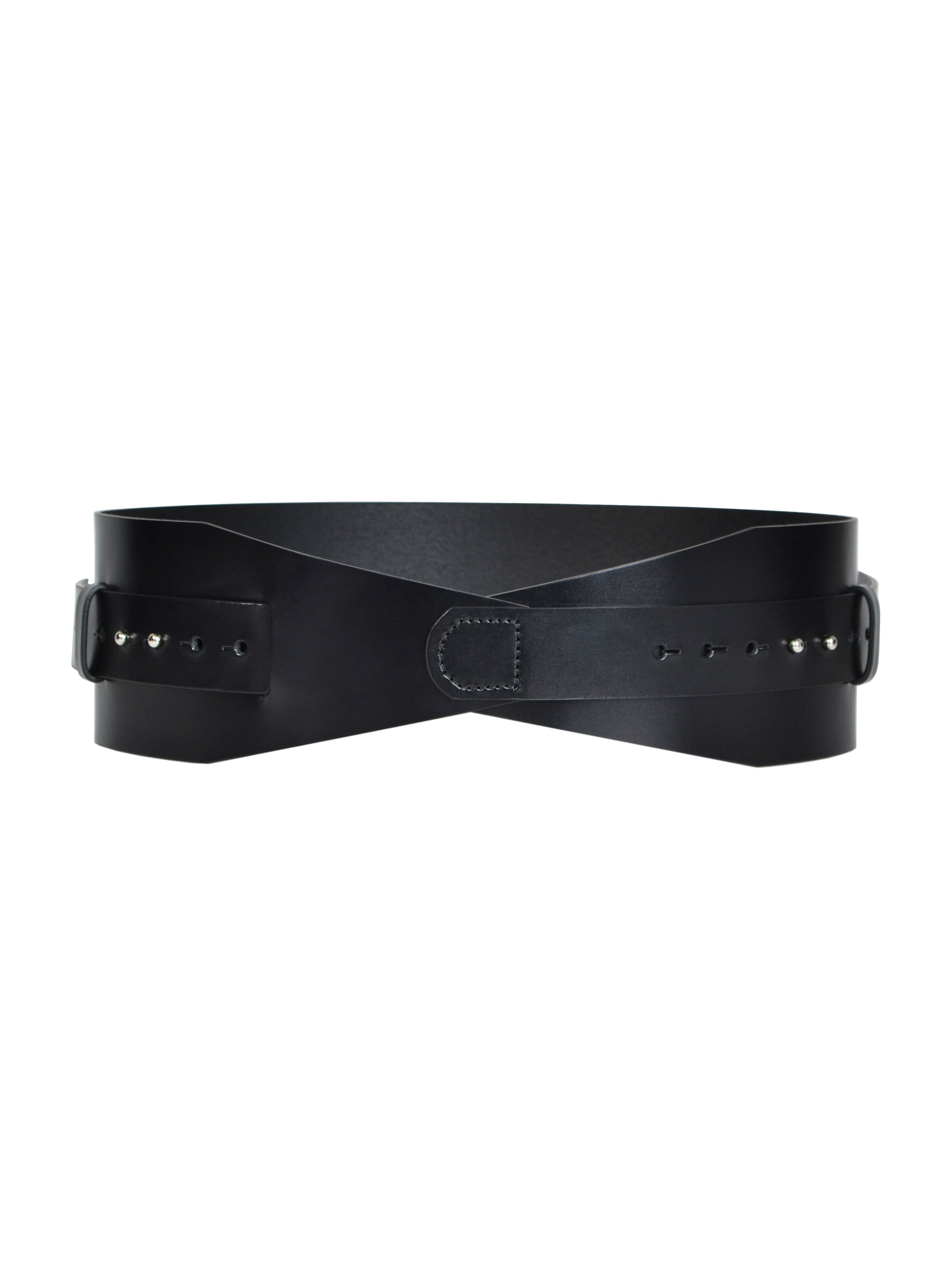 Haute Cuir Belt 'Calliopes Wide Belt' in Black: front