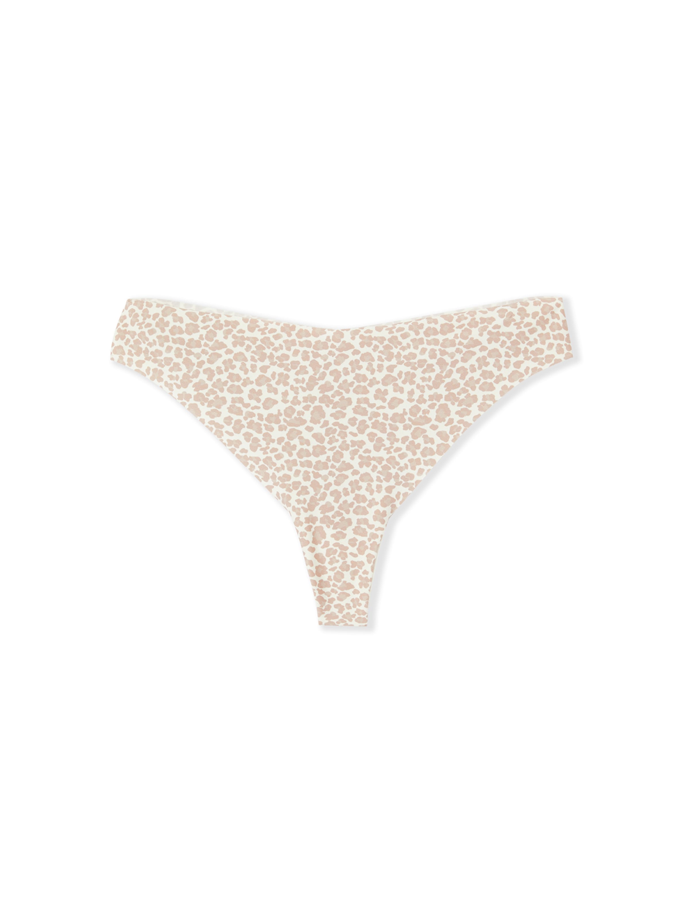 ETAM Thong in Beige: front