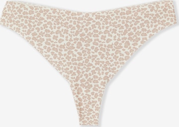 ETAM Thong in Beige: front
