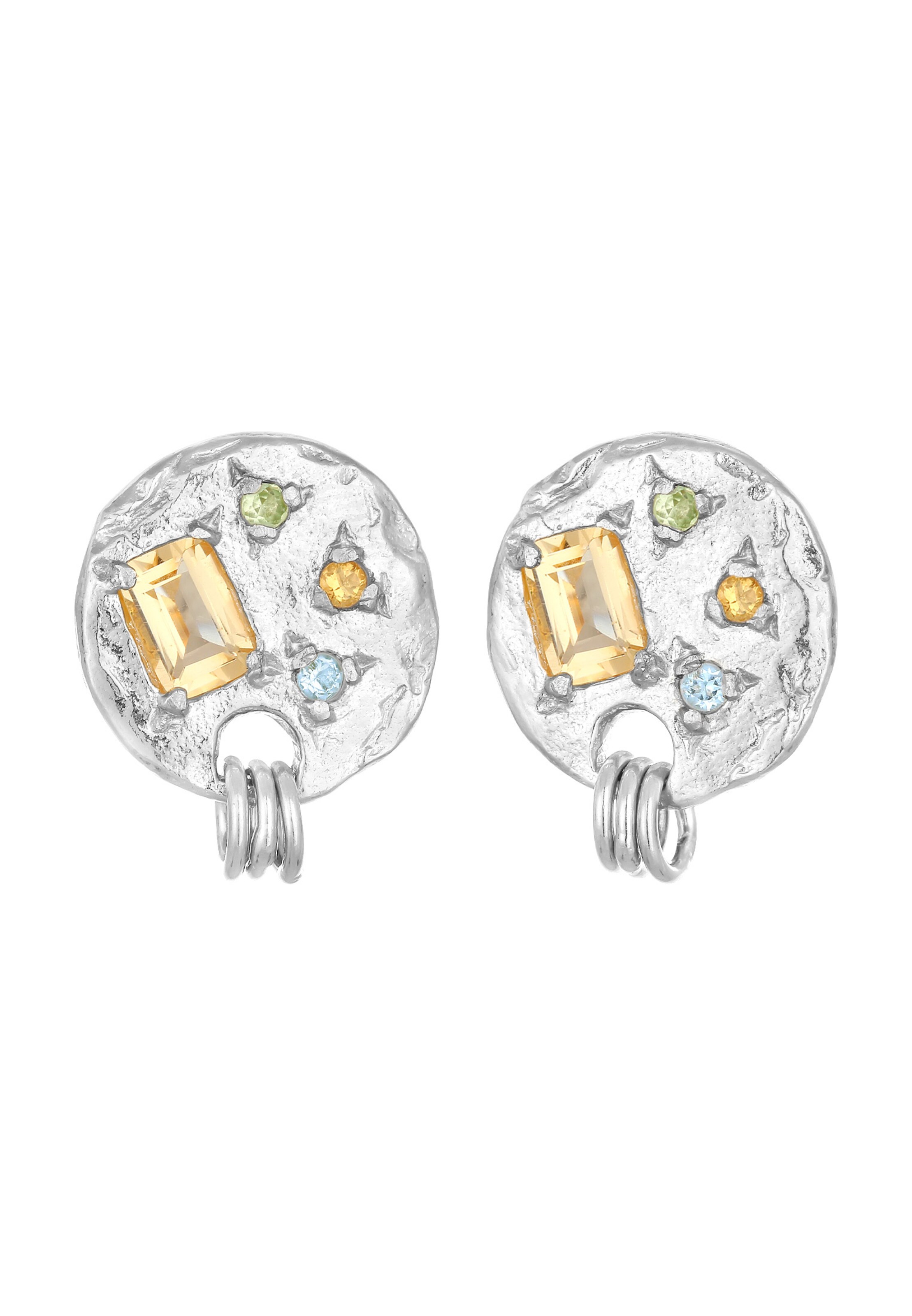 Boucles d'oreilles Haze&Glory en argent : devant