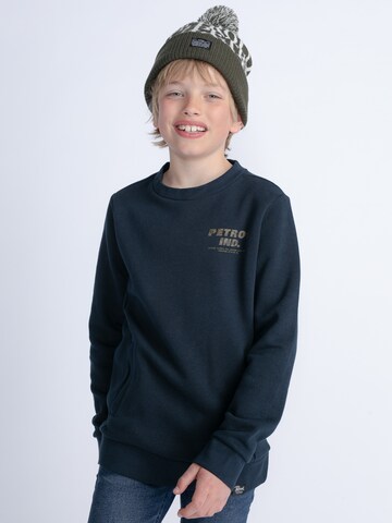 Petrol Industries Sweatshirt 'Hoffman Estates' in Blauw: voorkant