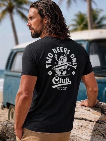 Neverless Shirt 'Two Beers only Backprint' in Black