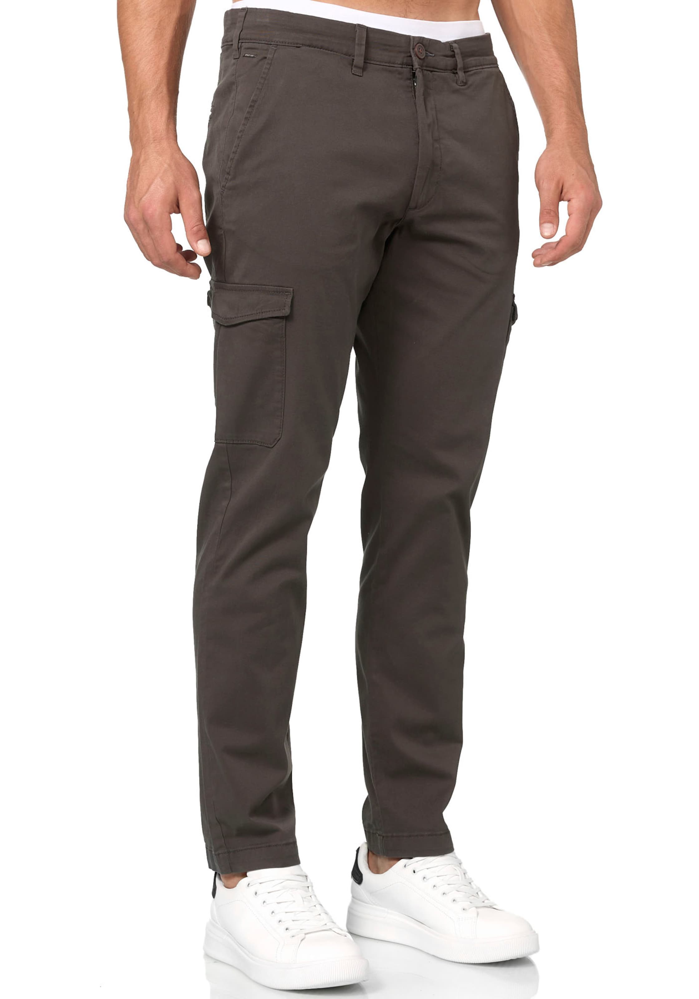 INDICODE JEANS Обычный Брюки-карго в Коричневый