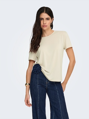 ONLY T-shirt 'ONLFREE LIFE' i grå: framsida