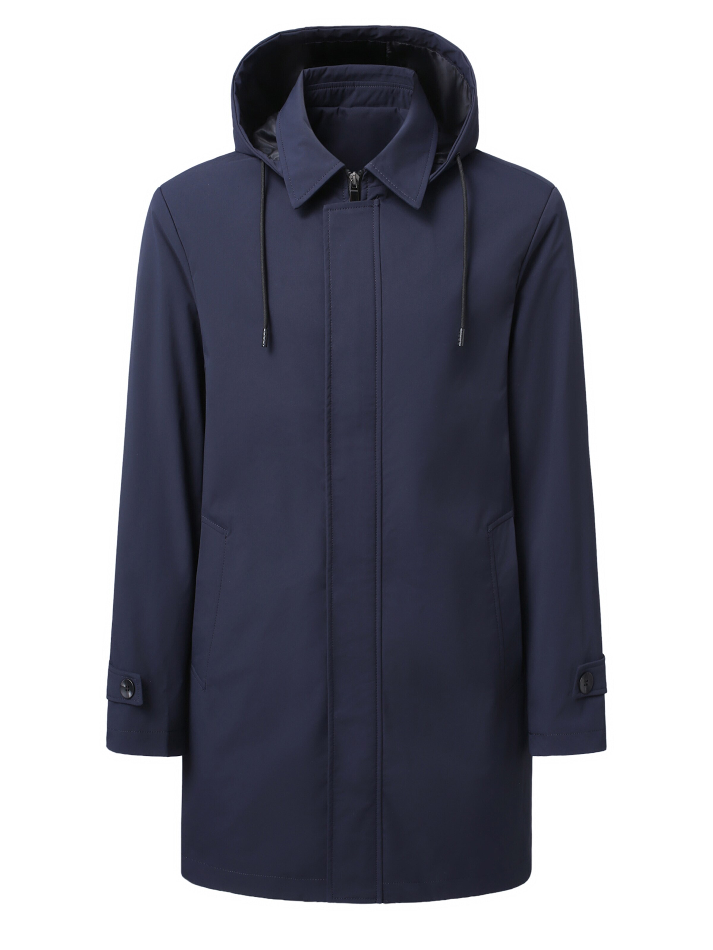 ALLTHEMEN Between-Seasons Coat 'Hülle' in Blue