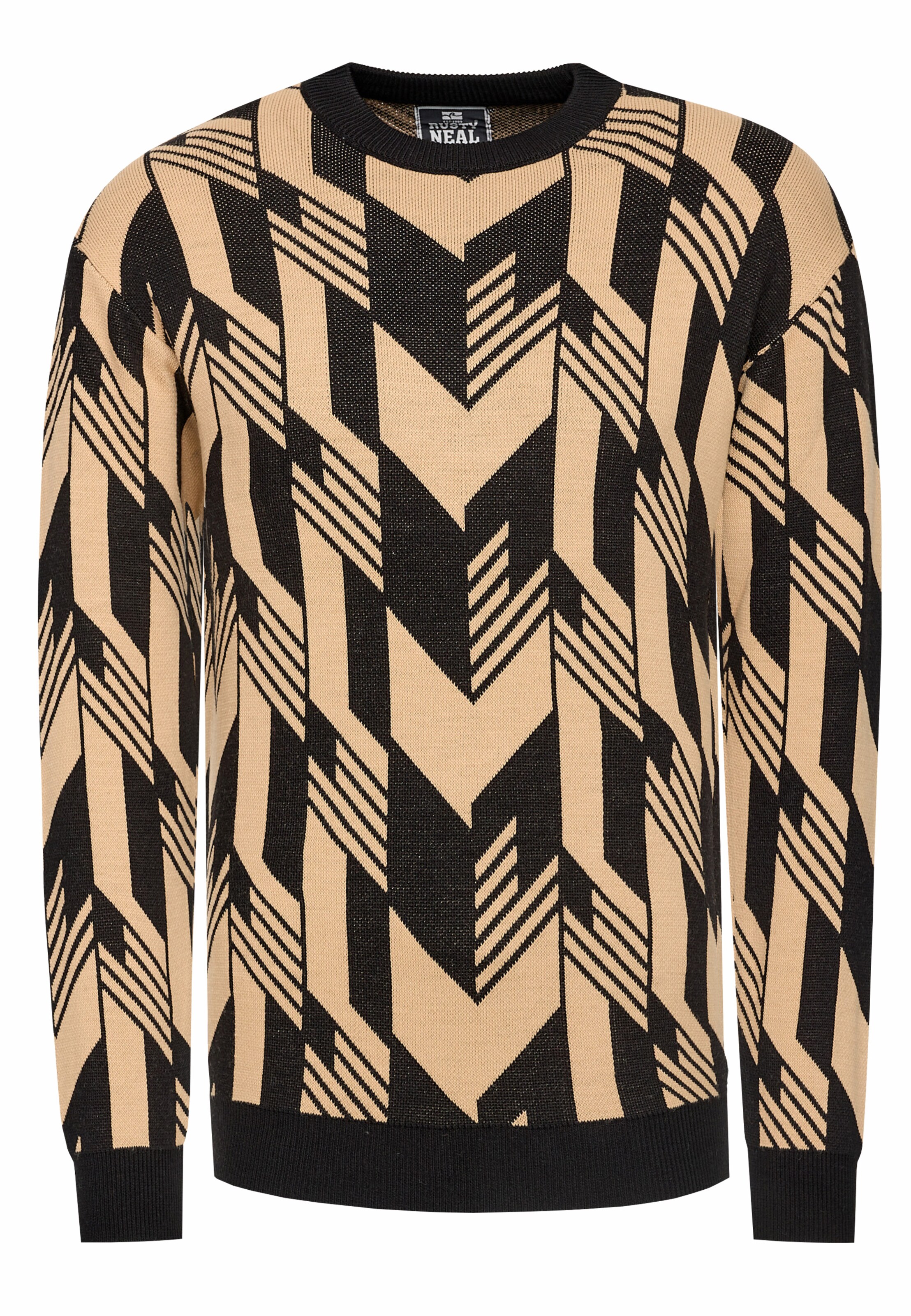 Rusty Neal Pullover in Beige: Vorderseite