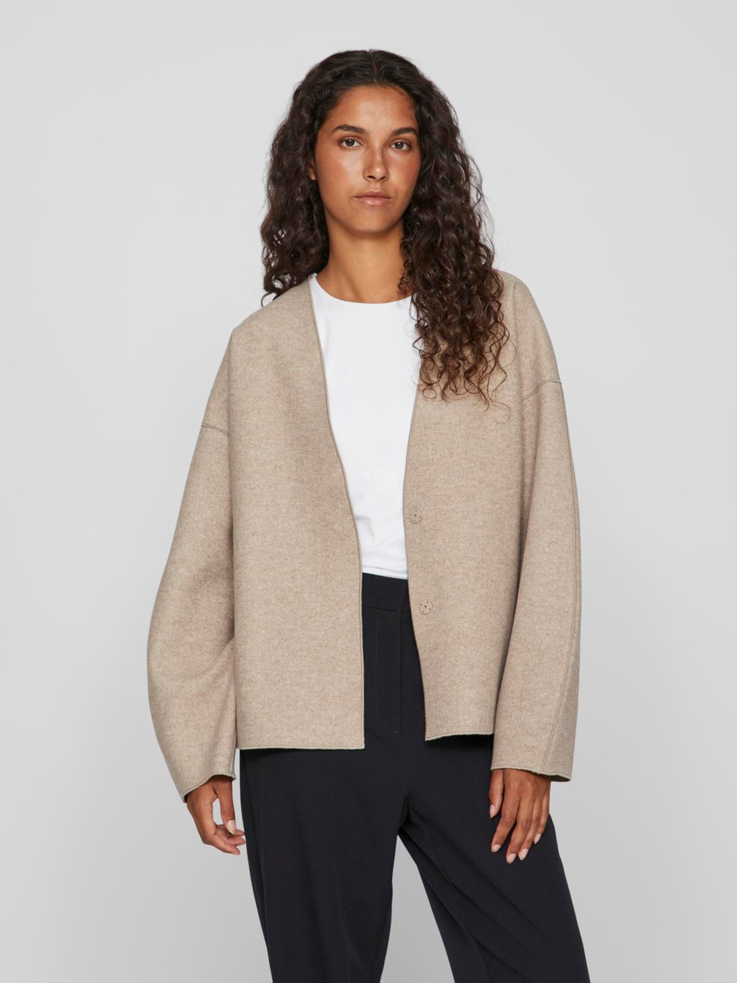 VILA Between-Season Jacket 'VIJUICE' in Dark Beige | ABOUT YOU