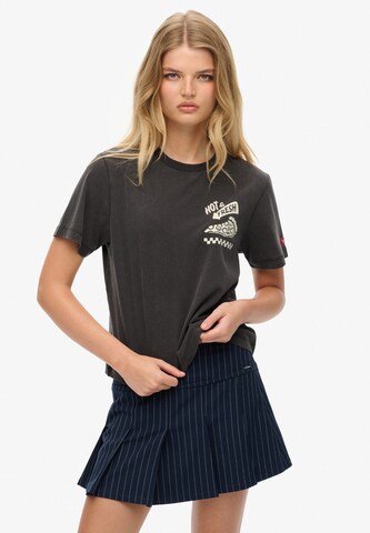 T-shirt 'Roadside Trade' Superdry en noir : devant