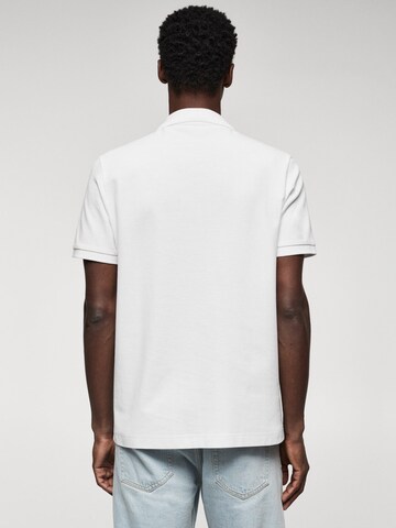 MANGO MAN Koszulka 'REA' w kolorze biały