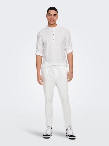 Only & Sons Tapered Trousers 'ONSLinus' in White
