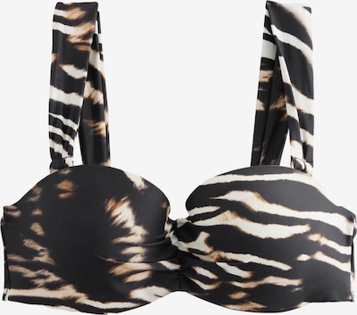 Next Bikinitoppi 'Kew' värissä vaaleanruskea / musta / luonnonvalkoinen, Tuotenäkymä