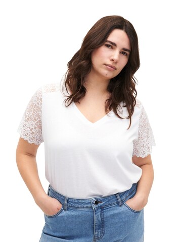 T-shirt 'Brynn' Zizzi en blanc