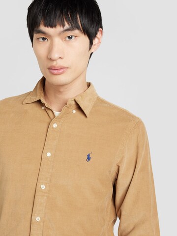 Polo Ralph Lauren Přiléhavý střih Košile – hnědá