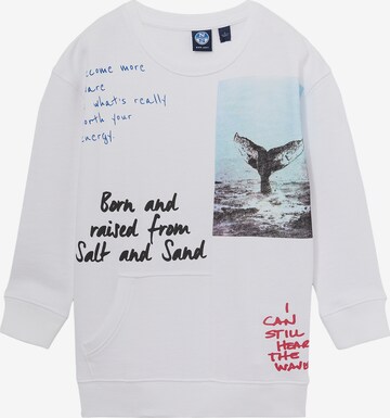 North Sails Sportief sweatshirt in Wit: voorkant