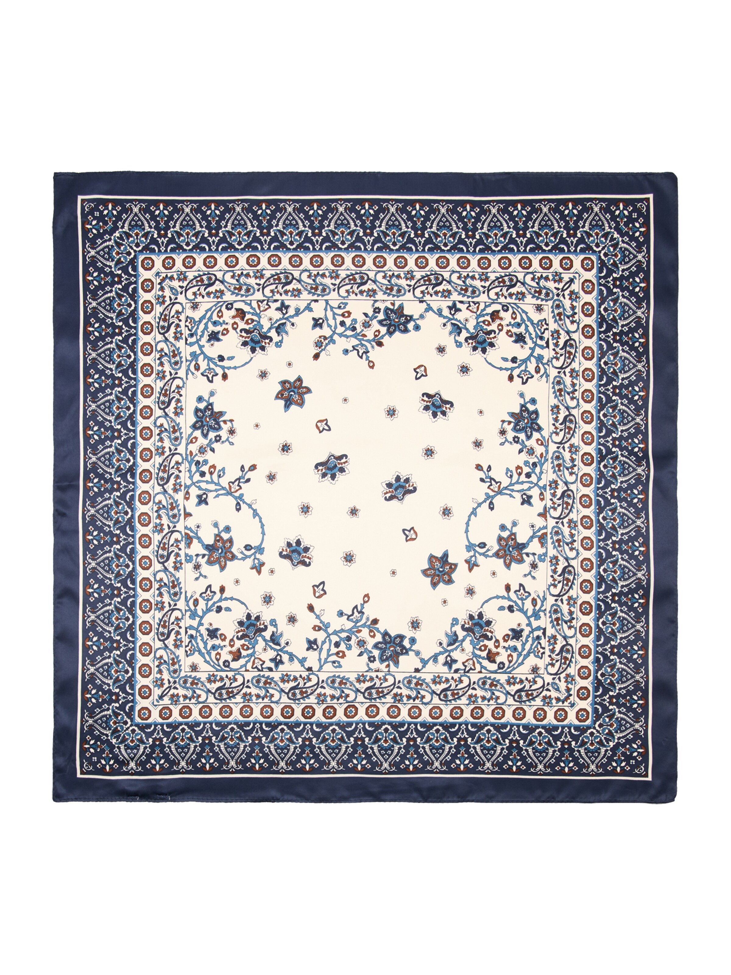 MANGO Shawl 'HOJAS' in Blue: front