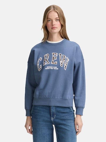 TOM TAILOR DENIM Sweatshirt in Blue: front