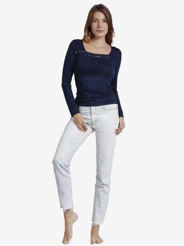 admas - Top 'ADMAS Camiseta Manga Larga Lentejuelas para Mujer' en azul: frente