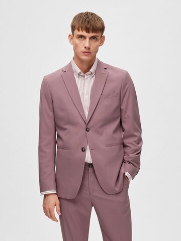 Coupe slim Veste de costume SELECTED HOMME en violet : devant