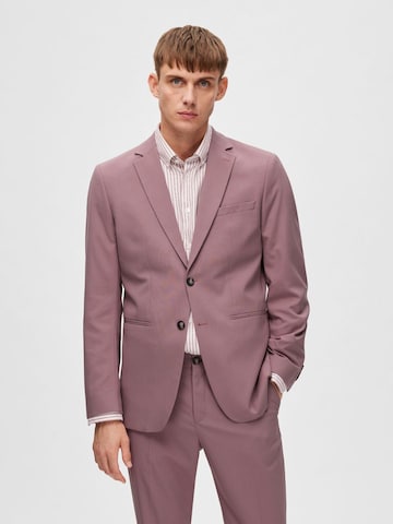 Coupe slim Veste de costume SELECTED HOMME en violet : devant