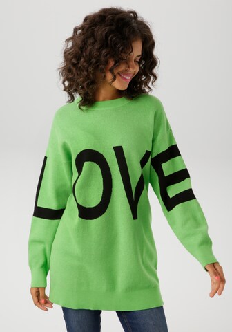 Aniston CASUAL Sweater in Green: front
