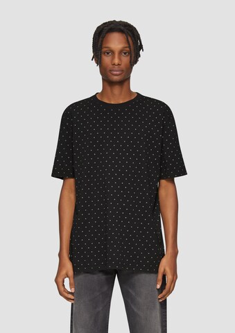 T-Shirt QS en noir : devant