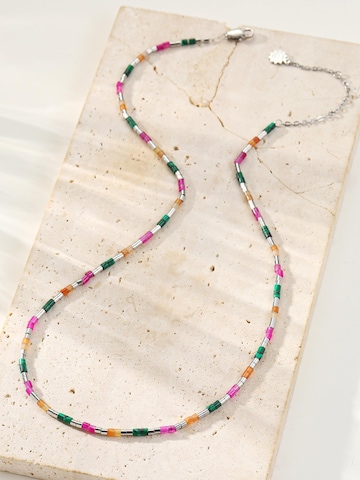 Collana 'Candy Color Tube Bead' di Hey Happiness in argento