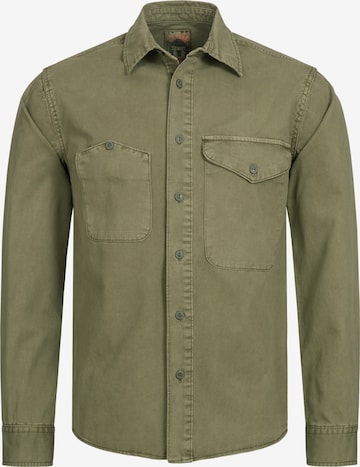 Coupe regular Chemise 'Giuseppe' INDICODE JEANS en vert : devant