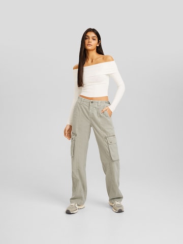 Bershka Loosefit Hose in Beige