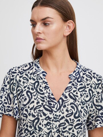 Robe-chemise ' Marrakech ' ICHI en bleu