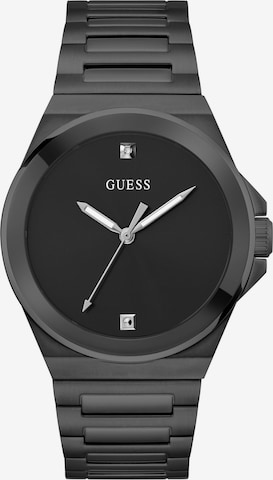 GUESS Analoog horloge 'Vinyl' in Zwart: voorkant