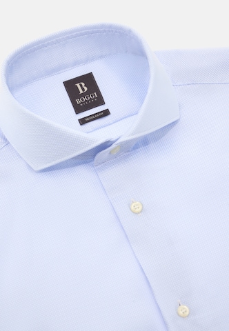 Coupe slim Chemise business 'Dobby Napoli' Boggi Milano en bleu